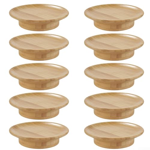 Charcuterie élégante pour verres à vin pour assiettes d'apéritif et desserts, fabriquée à partir de bois durable, garantit une expérience culinaire inquiète (10 pièces/L)