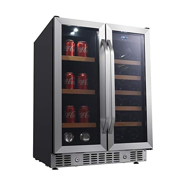 EdgeStar CWB1760FD 24 Inch Builtin Wine and Beverage Cooler with