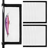 SILANON Fishing Lure Wraps Covers,4/8 Packs Clear PVC Lure Covers Durable Fishing Bait Cover Easily See Lures Fishing Hook Covers Bait Storage Protector Keep Fishing Safe for Fishing Rod