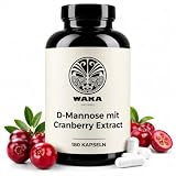 Waka D-Mannose Kapseln mit Cranberry Extrakt, 2100 mg, 180 Stück