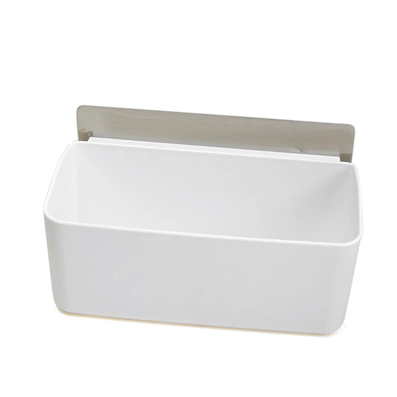 Portaoggetti Bianco in Plastica da Parete per Bagno e Cucina 50x52