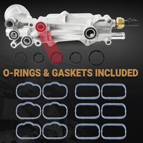 926-959 Upgrade Aluminum Engine Oil Filter Housing Oil Cooler Kit for 2011-2016 Dodge Challenger Charger Journey Caravan Durango Jeep Wrangler Grand Cherokee Chrysler 200 300 Ram ProMaster 3.6 926-876 by ZARDETO - Image 5