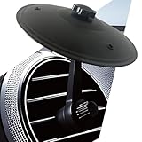 Car Cymbal, Car Crash Cymbal Air Vent - Easy Clip On Mini Becken für Auto Armaturenbrett (Schwarz)