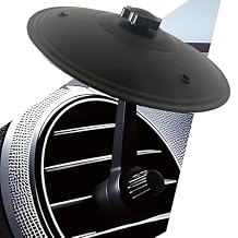 Car Cymbal, Car Crash Cymbal Air Vent - Easy Clip-On Mini Cymbal for Car Dashboard black