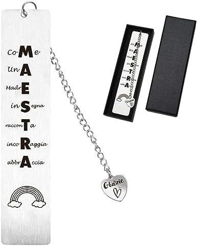 Segnalibro Metallo Per Insegnanti - Con Frasi Motivazionali - Regalo Per Laurea, Natale O Fine Anno Scolastico - Foto 2