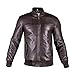 Mens Leather Bomber Jacket – Real Lambskin Leather Bomber Jackets for Men Dark Brown