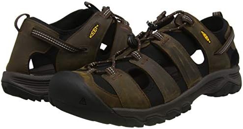 KEEN mens Targhee 3 Closed Toe Hiking Sport Sandal, Bison/Mulch, 13 US | Image 6