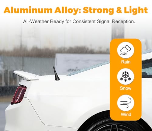 Image of Antennas for Ford Mustang (2010-2014) 3.8 Inch Rubber Antenna Replacement Car Wash-Proof Radio Antenna Truck Antenna Ford Mustang Accessories