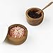 jalz jalz Large Wood Salt Box with Spoon Spice Salt Container Solid Natural Acacia Base White Marble Lid Elegant Design Decorative Box Bowl Big Capacity Salt Cellar Spice Cellar
