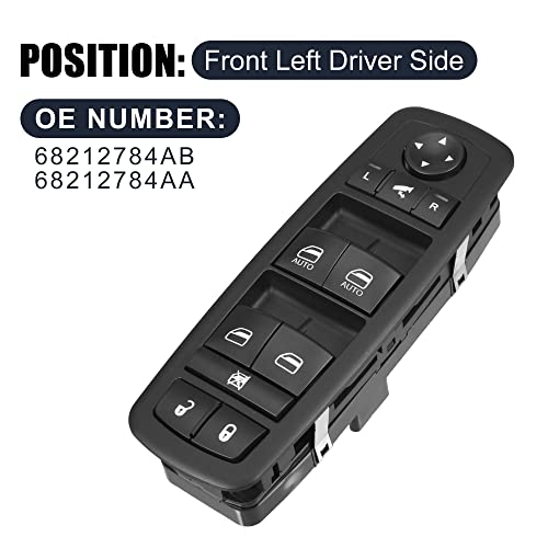 Interrupteur de vitre bloquée pour Dodge Ram 1500 2500 commande avant gauche - 2