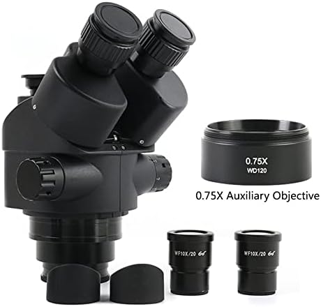 顕微鏡アクセサリーキット 黒3。5倍90倍7&times;45倍シミュレーションフォーカル三眼顕微鏡0.5X 2.0x補助レンズ 顕微鏡スライド