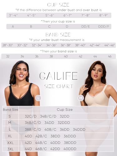 Image of Gailife Crossover Bras for Women No Underwire Wireless Bralettes Seamless Supportive T Shirt Everyday Bras