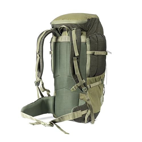 Image of TRIPOLE Expeak 60L Rucksack Bag for Men & Women | Front Opening, Laptop Compartment & Raincover | Trekking, Hiking & Backpacking