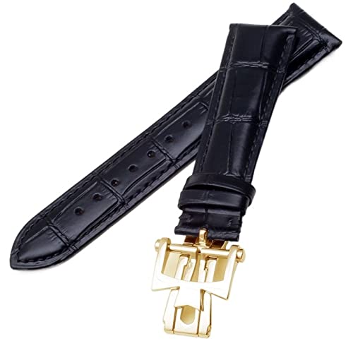 Band de montre en cuir authentique 20mm 22mm noir marron vachette homme femme - 7