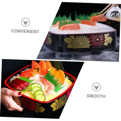 Plato japonés para sushi con patrón crisantemo miniatura 7