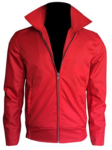 Men's James Dean Jim Stark Rebel Without a Cause Red Cotton Jacket (M, Red)