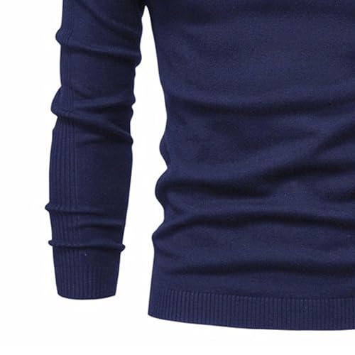JEKE-DG Men's 2 Pack Turtleneck Casual Pullover Slim Fit Fashion Basic Sweater Long Sleeve Lightweight Solid Sweaters2