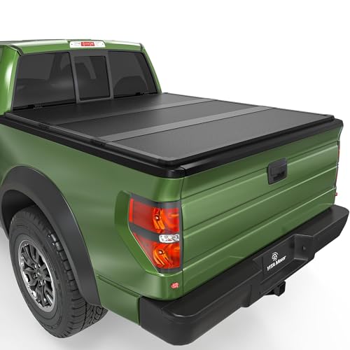 YITAMOTOR Hard Tri-fold Truck Bed Tonneau Cover Compatible with 2015-2025 Ford F-150 5.5 ft Bed 5'6" Hard 3-Fold 2015-2025