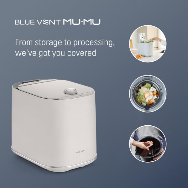 Miniatura 7 de THINKWARE BLUEVENT MUMU FG-ADM240N - Compostador inteligente de alimentos AI, inodoro, silencioso de 20 dB, modo verde, en la encimera de la cocina,
