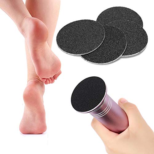 Electronic Foot File with Replacement Sandpaper Discs, Professional Pedicure Electric Callus Remover Machine Fast Remove Feet Heel Dry Hard Dead Skin Calluses, Regular Coarse