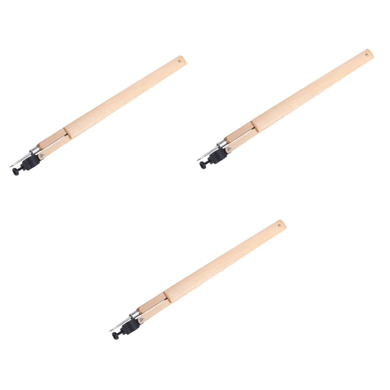 SHINEOFI 3pièces Outil De Dessin Pour Écoles Compas De Mathématiques Pour Tableaux Noirs Fournitures Scolaires Pratiques Compas Modèle Érable Pour De Dessin Et Mesure