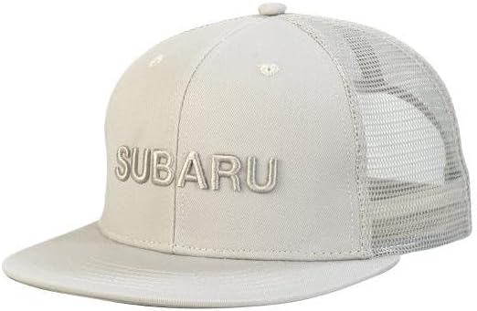 Subaru Logo Tonal Flat Bill Cap Hat STi Forester Outback Legacy Crosstrek WRX Solterra Ascent BRZ Grey