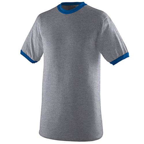 Augusta Sportswear Ringer T-Shirt, 3XL, Athletic HTHR/Royal