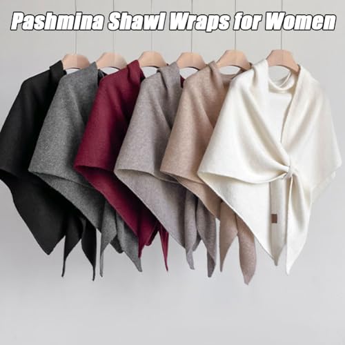 LONGLUAN 2025 New Women's Solid Color Shawl, Casual Soft Comfortable Shawl for Daily Wear, Pashmina Shawl Wraps Fashion Scarf2
