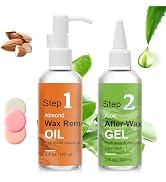 After Waxing Skin Care Kit, Almond Oil For Remove Wax Residue, Post Wax Cooling Aloe Vera Gel For...