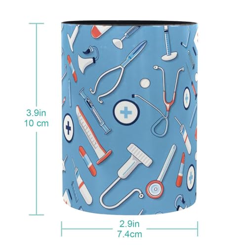 Fournitures de bureau et accessoires pot à crayons bleu en métal