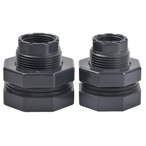 2 Pezzi Raccordo Filettato in Polipropilene, Filettatura da Giardino in Plastica PVC, Maschio Connettori, Acqua Adattatore Raccordi per Tubi da Giardino, Sistema di Irrigazione (3/4 e 1 Pollice)