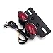 HTTMT MT374-BK+RED Universal Cat Eye Custom Tail Brake License Plate light Black Red