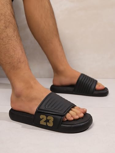 Image of DREAM LAKE Men's Sport Slide Sandals, Flexible Midsole, Casual Beach Slides