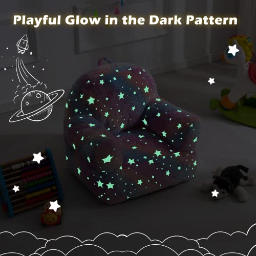 Fond + Found Toddler Chair, Glow In The Dark Kids Sofa Bean Bag Chair For Kids Children Couch Toddler Sofa Chair Mini Sofa Armrest Chair For Children, Lightweight Children Sofa Chair #TOP3