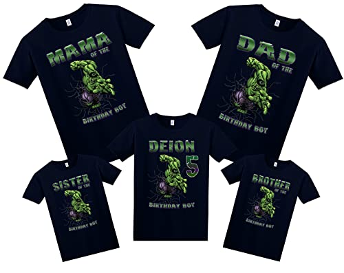 Incredible Hulk birthday shirt, Hulk birthday tshirt, Hulk theme party shirts, hulk family shirts, hulk matching shirts