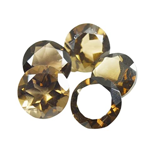 Quartz fumé naturel de qualité supérieure taillé en facettes rondes pour la haute joaillerie