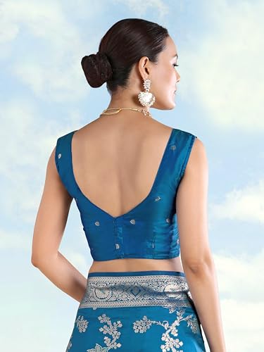 Image of Monjolika Fashion Women's Banarasi Silk Zari Woven Saree With Dupatta
