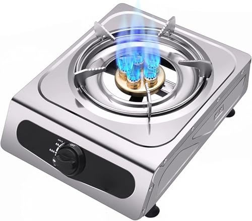 Table de cuisson à gaz avec brûleur réchaud portable pour cuisine d'appoint compacte - 2