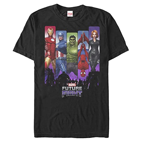 T-shirt Marvel homme fort coupe longue anti-serrage noir 3XL