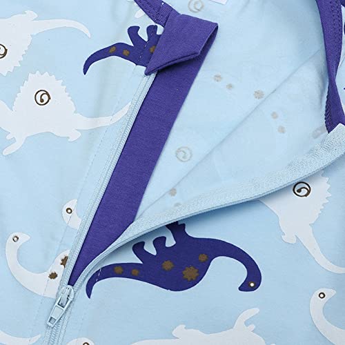 Feidoog Toddler Baby Boys Girls 2-Pack Zipper Jumpsuit Romper Cotton Long Sleeve 2 Way Zipper One Piece Outfits,Dinosaur,18-24M #TOP2
