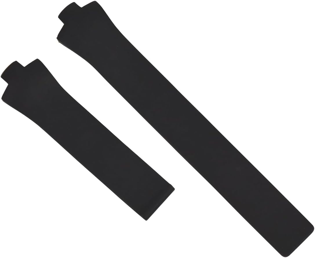 Silicone Rubber Band Strap Compatible With Tag Heuer Kirium FC5000 FC5001 FC5010 FC5018 Black 21mm