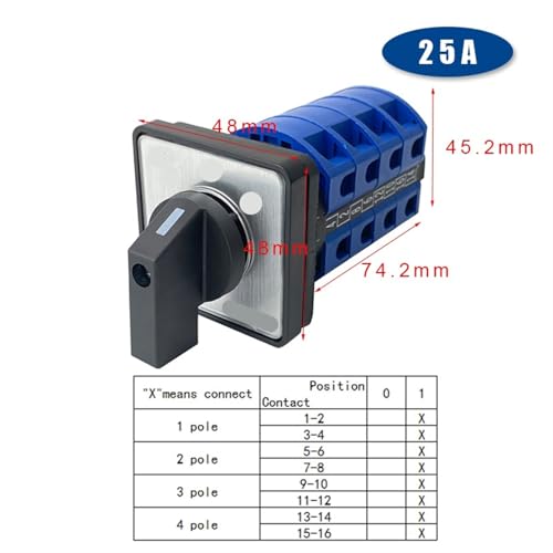 Circuit de commande de moteur interrupteur inverseur triphasé LW26-25/4 - 2