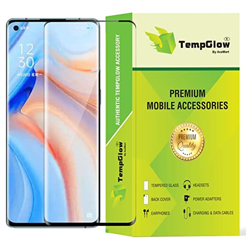 Image of Screen Protector for Oppo Reno 5 Pro Black Tempered Glass Edge-to-Edge 3D Screen Guard With Installation Kit