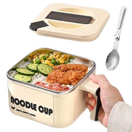 Bol de Fideos | Recipiente Instantáneo Antifugas de 1500 ml | Cuenco Para Fideos Y Pasta En Microondas - Para Hogar Cocina Apartamento Oficina Adultos Adolescentes Almuerzo Cena