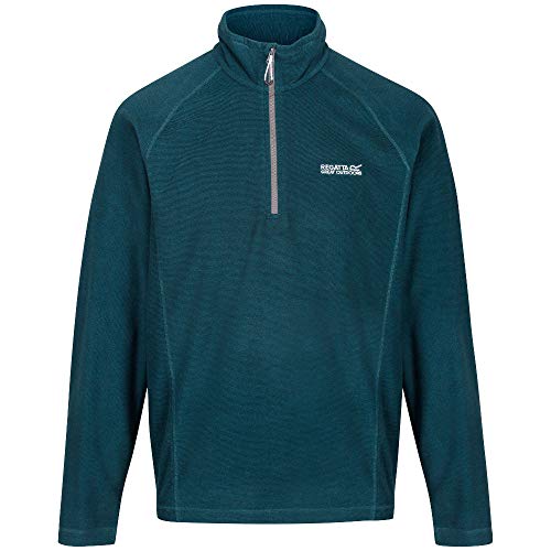 Regatta Men's Montes Lightweight Half Zip Overhead Micro Fleece Jacket, Blue (Deep Teal), XXL