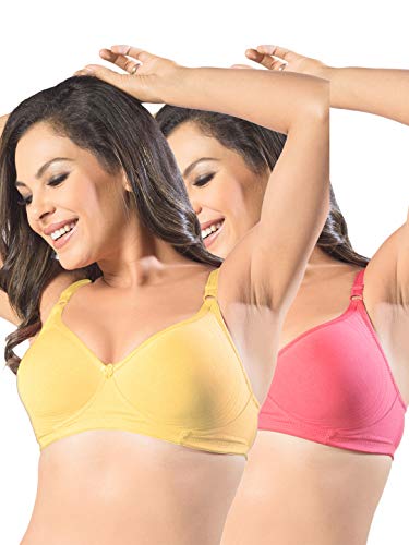 Image of SONARI Womens Non Padded Cotton T Shirt Bra | Wire Free, Medium Coverage, Comfortable and Lightweight | Adjustable Straps, Hook and Eye Closure for Everyday Wear - D-12