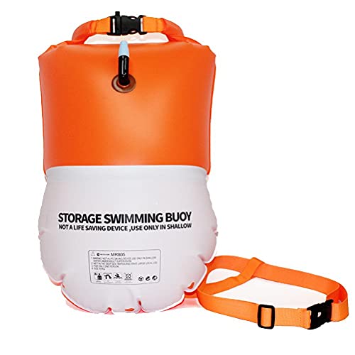 20L Swim Buoy Inflatable Storage Bag, Water Proof Swim Bubble for Swimmers and Triathlon