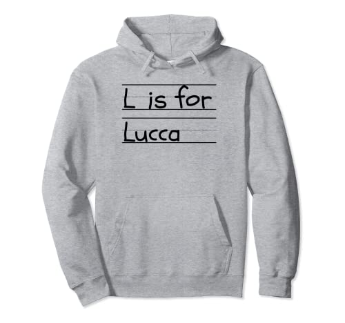 L personalizable es para Lucca Name Student Kindergarten Sudadera con Capucha