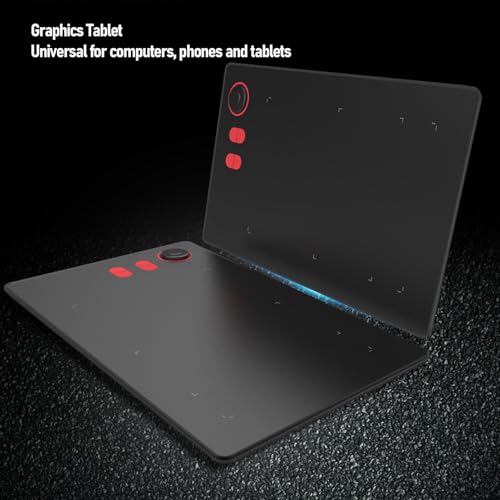 Tableta digitalizadora Cuifati, sensibilidad a la presión de 8192 niveles sin batería, 4 teclas de acceso directo personalizables y rueda giratoria, para arte digital, enseñanza en línea y trabajo remoto miniatura 2