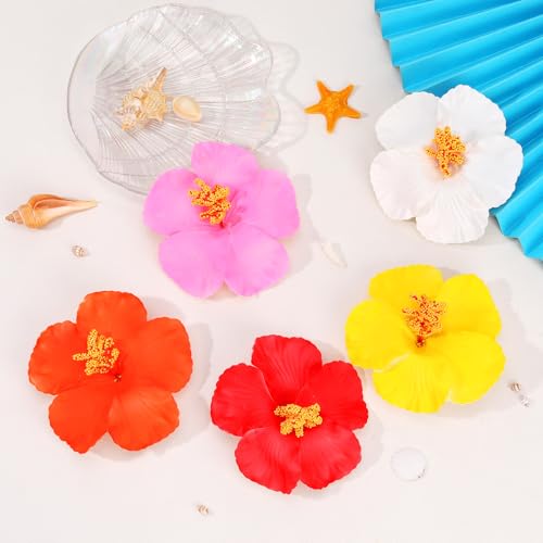 Pinzas para el cabello flor hawaiana 5 piezas miniatura 6